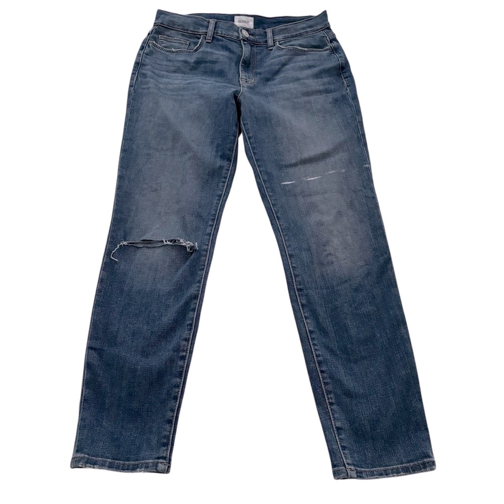Hudson Blair  High Rise Skinny Ankle Jeans Size 29 Bootcut Crop Distressed Denim